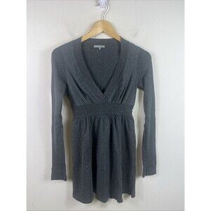 James Perse  Los Angeles Womens’s  V Neck  Tunic Shirt Dress Size 2 Gray